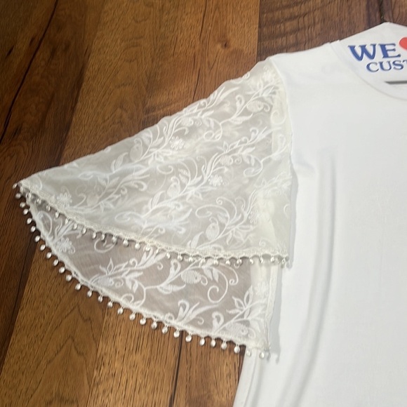 Elie Tahari Woman’s White Short Sleeve Size M - Picture 4 of 7